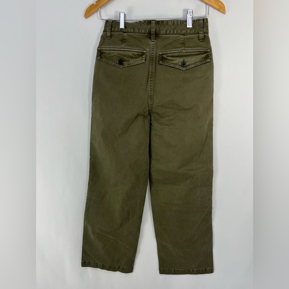 NEW / Madewell Vintage Straight Pant in Dark Forest Wash: Pleated Edition - Picture 3 of 9